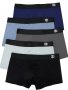 5PCS Men's Cotton Boxer Briefs Underwear Multicolor Set