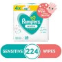 Pampers Sensitive Protect 4 Packs X 56 Wipes