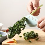 1PC Leaf Stripper Kitchen Vegetable Leaf Stripper Plastic Leaf Peeler For Kale Chard Collard Greens Thyme Basil Rosemary Leaf St