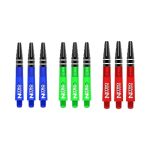 Red Dragon Nitrotech Short Dart Shafts - Flight Locking System For Secure Setup & Compact Control - Transparent Polymer 36 Mm 9