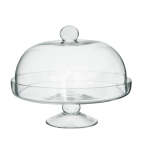 Glass Cake Stand With Glass Dome - 30CM