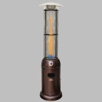 Alva Glass Tube Patio Heater Hammertone - Livingstones Garden & Home