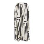 Black & Ivory Abstract Printed Pants