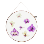 Orchid Botanical Wall Art Round Xlarge - Rose Gold