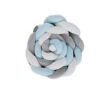 Braided Knot Bumper - Blue Standard Crib Standard Cot Fabric Blue