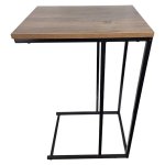 Metal And Wood U-shape Side Table 1 Rack 30CM