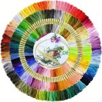 Assorted Colors Cross-stitch Embroidery Floss Set - Durable Polyester Cotton Blend Ideal For Hand Sewing Diy Bracelets & Craft J
