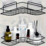 2PCS Wall Hanging Hooks Contemporary Style Plastic Strong Adhesive Bathroom Shelf Brackets Home Storage Organizer For Bathroom A