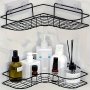2PCS Wall Hanging Hooks Contemporary Style Plastic Strong Adhesive Bathroom Shelf Brackets Home Storage Organizer For Bathroom Accessories Heavy-duty Hanging Hooks
