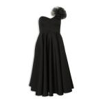 Black Brooch Midi Dress