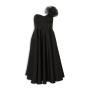 Black Brooch Midi Dress