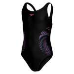 Speedo Girls Placement Muscleback 1 Piece Swimsuit