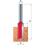 Double Flute Straight Router Bit D-9.53MM X H-25.4MM X H-62.4MM X A-1 4" 04-12425P