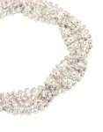 Silver Diamante Crossover Choker Necklace