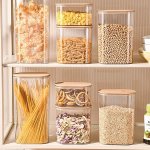 Bamboo Lid Airtight Jar Set - Eco-friendly Kitchen Storage