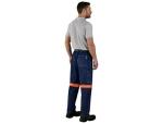 Cast Premium 100% Cotton Denim Pants - Reflective Legs - Orange Tape - 52 Blue