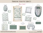 Cot Duvet Bedding Pennygum Eucalyptus Green Set Neutral