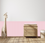Wooden Panel Wall Sticker- Blossom Pink