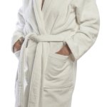 Club Classique Velour Bathrobes - Various Sizes - White Stone Or Black - XL White