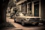 Canvas Wall Art - Ford Mustang Iconic Vintage 1964- B1503 - 120 X 80 Cm