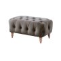 Donna Chesterfield Style Footstool - Grey