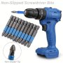 Set Of 6 Magnetic Phillips Screwdriver Bit Set Non-Slip Cross Head Electric Screwdriver Bits Set 1/4" Hex Shank PH1 PH2 PH3 PZ1 PZ2 PZ3