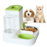 Muyg 2 In 1 Automatic Cat Feeder & Water Dispenser Gravity Pet Feeder Stainless Steel Food Water Bowl All-in-one Large Capacity