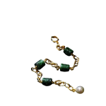Natural Jade Gold Plated Sterling Silver Exquisite Women's Bracelet