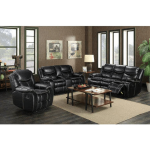 Luxury Recline Leather Sofa Trio - Brown