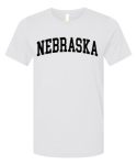 State Of Nebraska College Style Black Fashion Unisex Premium T-Shirt White 5X-LARGE