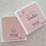 BOX1 - Teachers Gift Box Thank You Pink Flowers May Only Be Purchased With Jewelry Or Accessories From Our Store