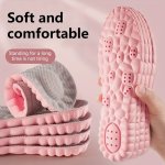 1PAIR Women's Comfortable Insoles Soft Elastic Breathable Insoles Suitable For Sports Shoes Casual Shoes Sweat-absorbent Pink In
