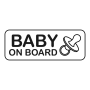 Baby On Board Sign Decal Sticker - Baby On Board + Pacifier