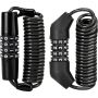 2 Pieces Motorcycle Helmet Locks 4 Digit Retractable Cable Lock For Bike