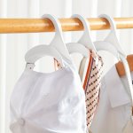 5-PACK Plastic Clothes Hangers - Polished Finish Multipurpose Heavy Duty Hangers For Handbags Backpacks Belts Scarves Hats - Clo