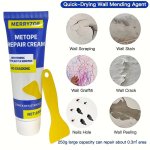 Easy-apply Wall Repair Kit With Scraper - Quick Fix For Home Walls Gypsum Dents & Wood Scratches White Putty Paste For Nail Hole