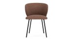 Ellie Dining Chair Pebble Rust Black Metal Legs
