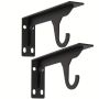 Tool Diy 2PCS Heavy-duty Metal Wall Hooks With Shelf Brackets 28CM
