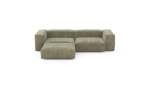 Three Module Chaise Sofa - Cord Velours - Khaki - 272CM X 199CM