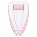 Minimalistic Pink Beige Dotty Baby Nest Pod Newborn Lounger