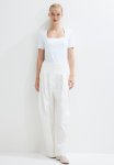 Square-neck Top - White