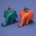 Bulk Order: Leather Keyring – Elephant
