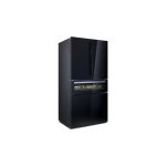 Siemens IQ700 Black Glass French Door Fridge freezer With Wine Drawer KF96RSBEA
