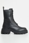 Missguided Wrap Around Lace Up Boot - Black