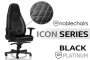 Noblechairs Icon Series Gaming Chair Black Platinum White