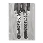 Wild Child Grey Art Print - A4