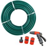 Hose Pipe 20M With 5PCE Adjustable Spray Gun Set & Fittings