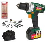 Ryobi - Driver-drill Kit 18V & Alpen Masonry Drill Bits 3 Piece