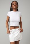 Micro MINI Cargo Skirt - White