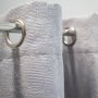 Matelasse Lined Eyelet Curtain - Silver / 270 X 255CM